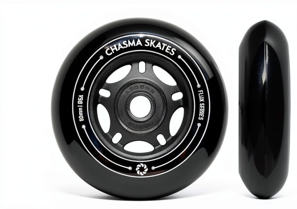 Inline Skate Wheels Chasma Flux Series 3 80mm Black 85A-1