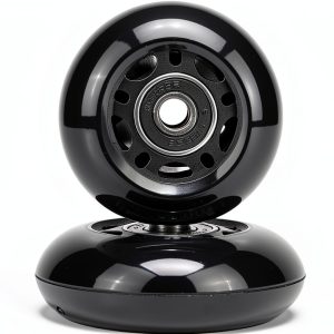 64mm Inline Skate Wheel AOWESM 24mm Black 82A Hardness ABEC-9-0