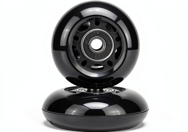 64mm Inline Skate Wheel AOWESM 24mm Black 82A Hardness ABEC-9-0