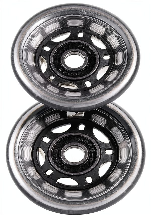 64mm Inline Skate Wheel AOWESM 24mm Black 82A Hardness ABEC-9-2