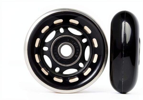 64mm Inline Skate Wheel AOWESM 24mm Black 82A Hardness ABEC-9-6
