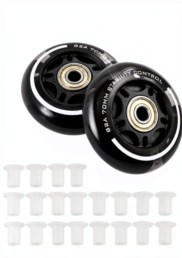 2PM SPORTS Inline Skate Wheels Black 80mm 82A PU High Rebound-5