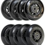 Inline Skate Wheels Chasma Flux Series 3 80mm Black 85A-0