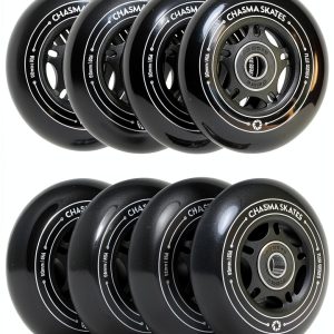 Inline Skate Wheels Chasma Flux Series 3 80mm Black 85A-0