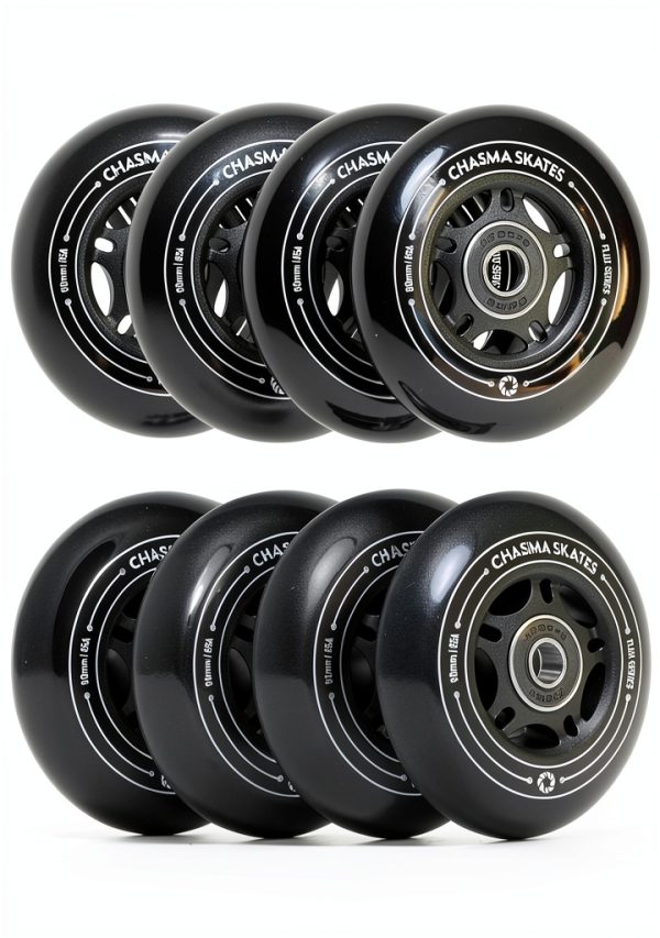 Inline Skate Wheels Chasma Flux Series 3 80mm Black 85A-0