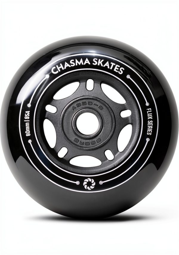 Inline Skate Wheels Chasma Flux Series 3 80mm Black 85A-2