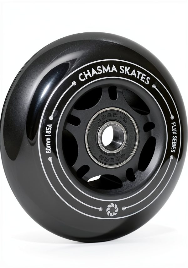 Inline Skate Wheels Chasma Flux Series 3 80mm Black 85A-6