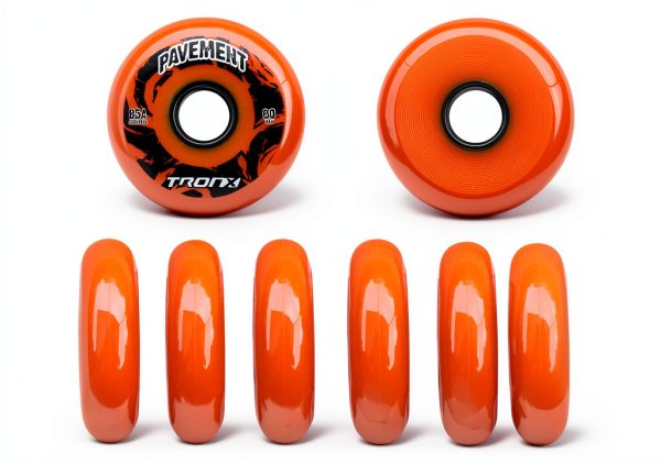 TronX Pavement Hilo 4-76MM/4-80MM 85A Inline Wheels Orange-1
