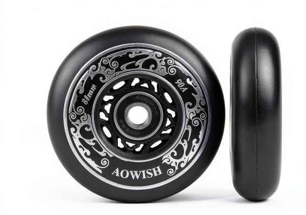 68mm Inline Skate Wheels AOWISH Aggressive Black 8-Pack-3