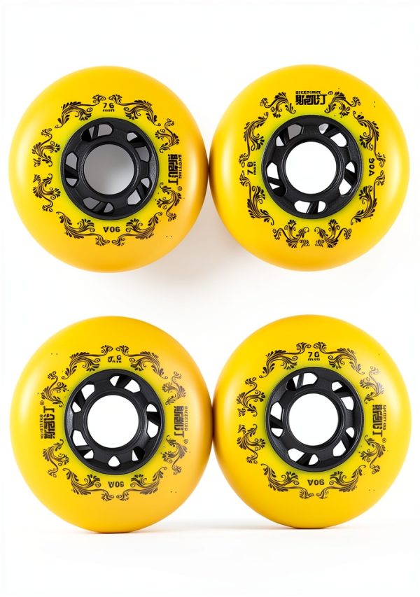 Inline Skate Wheels 4-Pack SGARQI 90A Aluminum 72mm-80mm-0