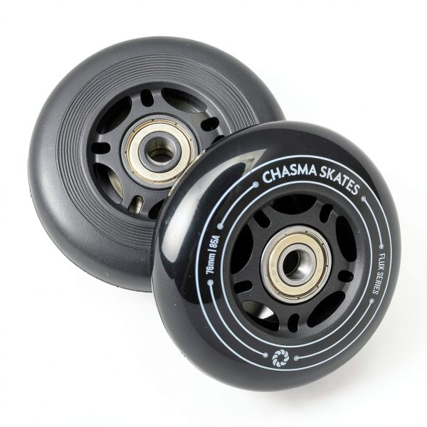 Flux 2 76mm RipStik Wheels 85A for Ripsurf Caster Board, RipStik Wave Board, or Crazy Cart Wheels Replacement, 2 Pack with Bearings-8