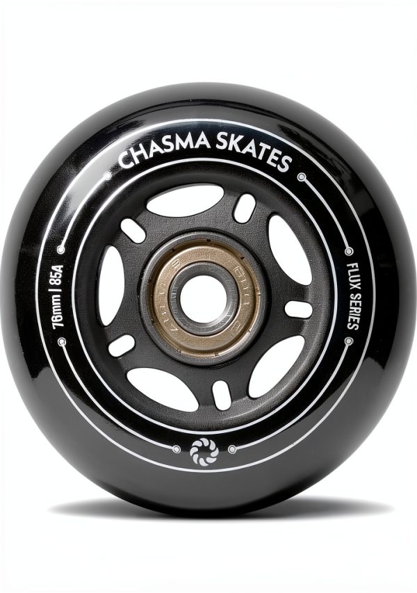 Flux 2 76mm RipStik Wheels 85A for Ripsurf Caster Board, RipStik Wave Board, or Crazy Cart Wheels Replacement, 2 Pack with Bearings-2
