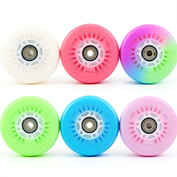 Light up Inline Skate Wheels FYANER 76mm/80mm ABEC9 Bearings-0