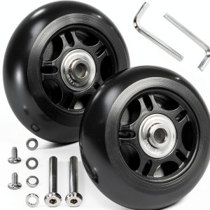 Gekufa Luggage Suitcase Replacement Wheels 76mm x 24mm ABEC 608zz-0
