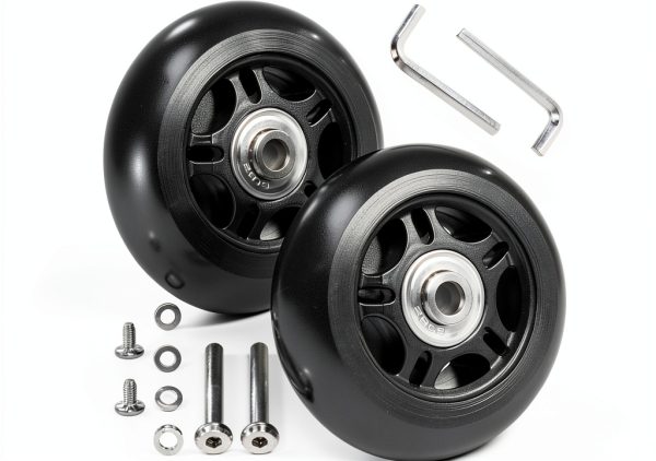 Gekufa Luggage Suitcase Replacement Wheels 76mm x 24mm ABEC 608zz-0