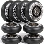 68mm Inline Skate Wheels AOWISH Aggressive Black 8-Pack-0
