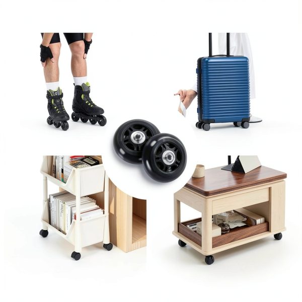 Gekufa Luggage Suitcase Replacement Wheels 76mm x 24mm ABEC 608zz-3