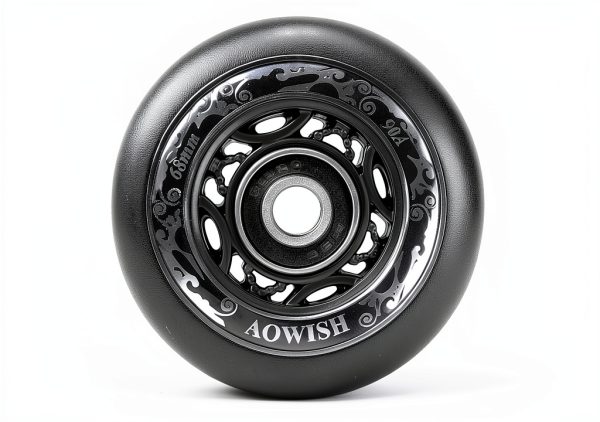 68mm Inline Skate Wheels AOWISH Aggressive Black 8-Pack-5