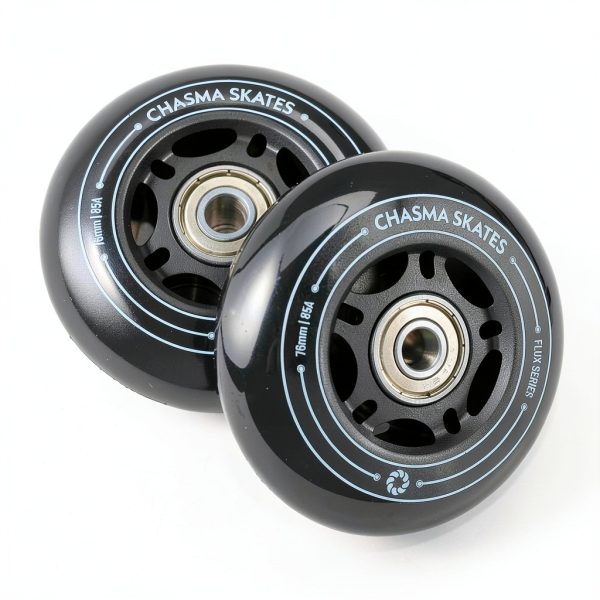 Flux 2 76mm RipStik Wheels 85A for Ripsurf Caster Board, RipStik Wave Board, or Crazy Cart Wheels Replacement, 2 Pack with Bearings-6